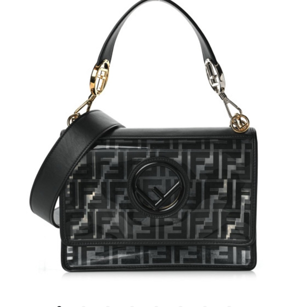 Fendi Black and Gray Shoulder Bag- Authentic